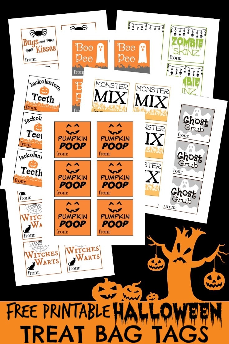 Free Printable Halloween Tags For Treat Bags - Free Printable Trick Or Treat Bags