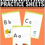 Free Printable Handwriting Worksheets Including Pre Writing Practice   Free Printable Writing Sheets
