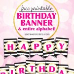 Free Printable Happy Birthday Banner And Alphabet   Six Clever Sisters   Free Happy Birthday Printable Letters