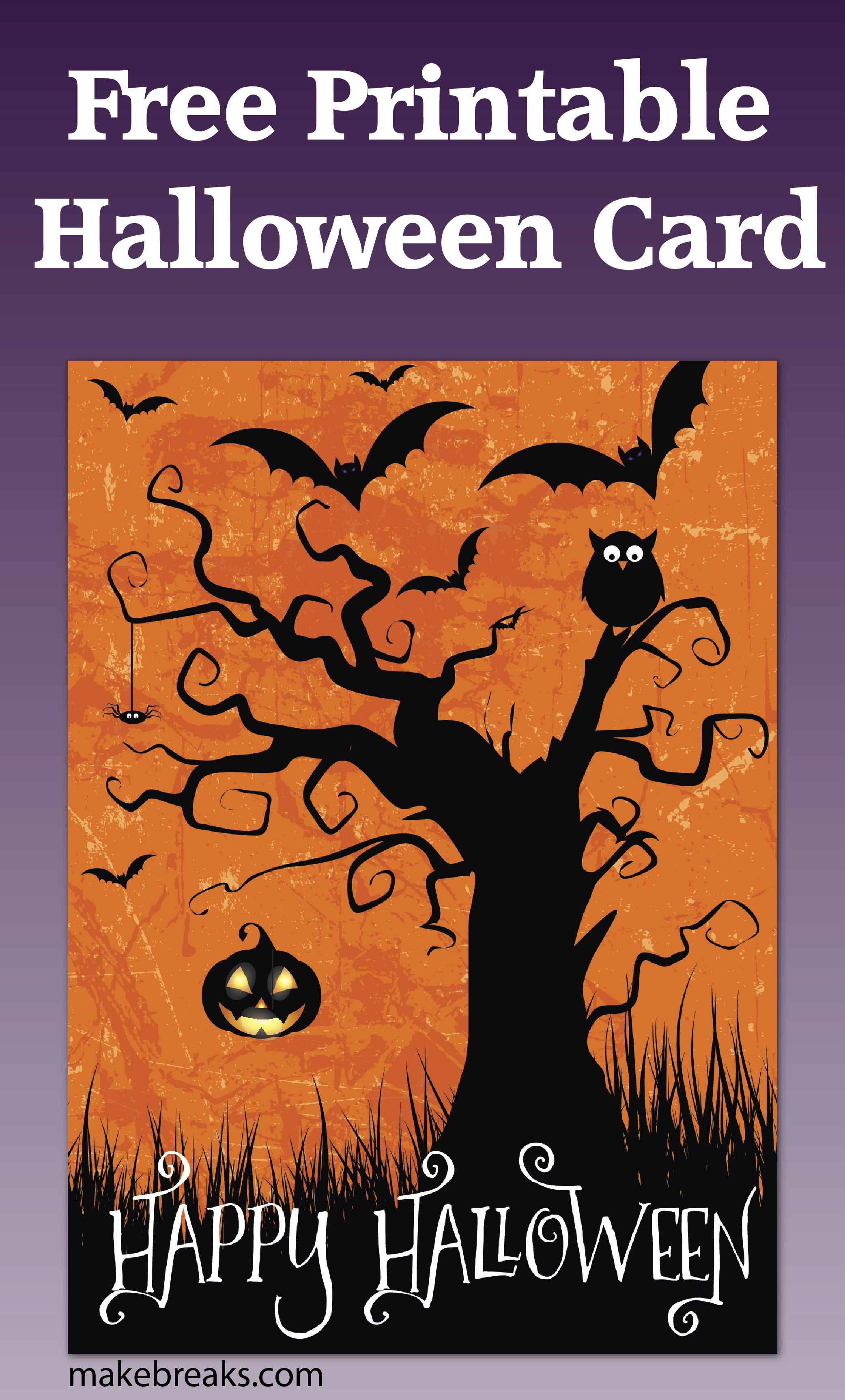 Free Printable Happy Halloween Card Or Party Invitation | Diy And - Free Printable Halloween Cards