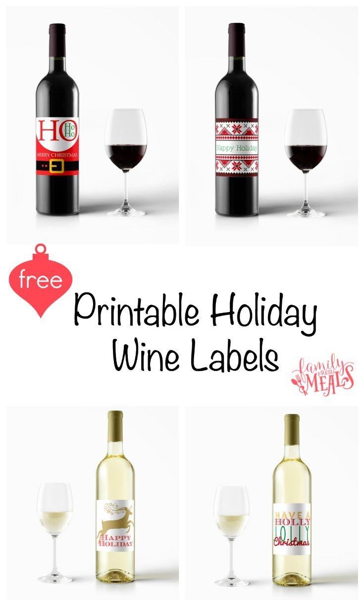 Free Printable Holiday Wine Labels | Printables | Christmas Wine - Free Printable Wine Labels With Photo