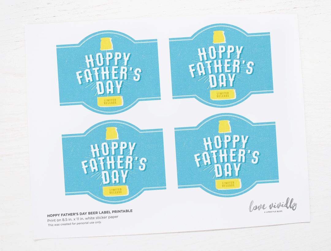 Free Printable! Hoppy Father&amp;#039;s Day Beer Label - Free Printable Father&amp;#039;s Day Labels