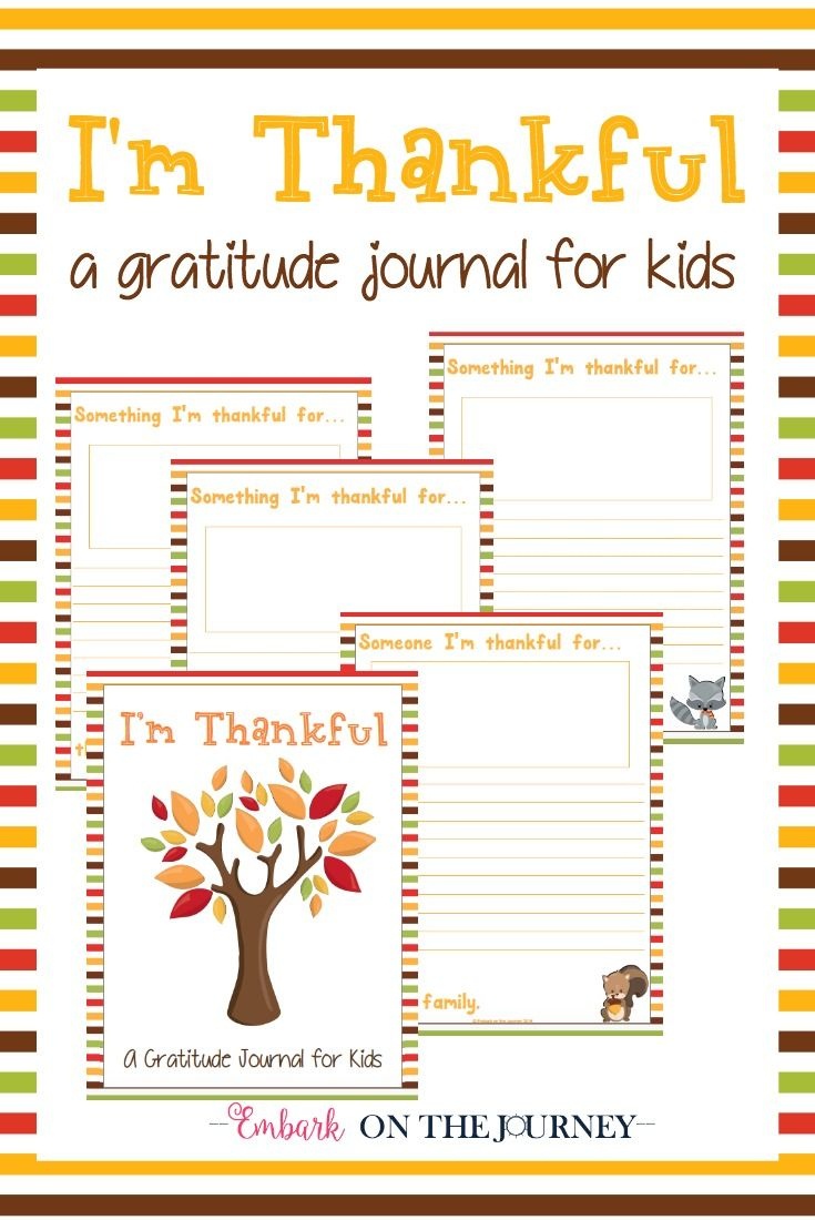 Free Printable &amp;quot;i&amp;#039;m Thankful&amp;quot; Gratitude Journal For Kids - Free Printable Thanksgiving Writing Paper
