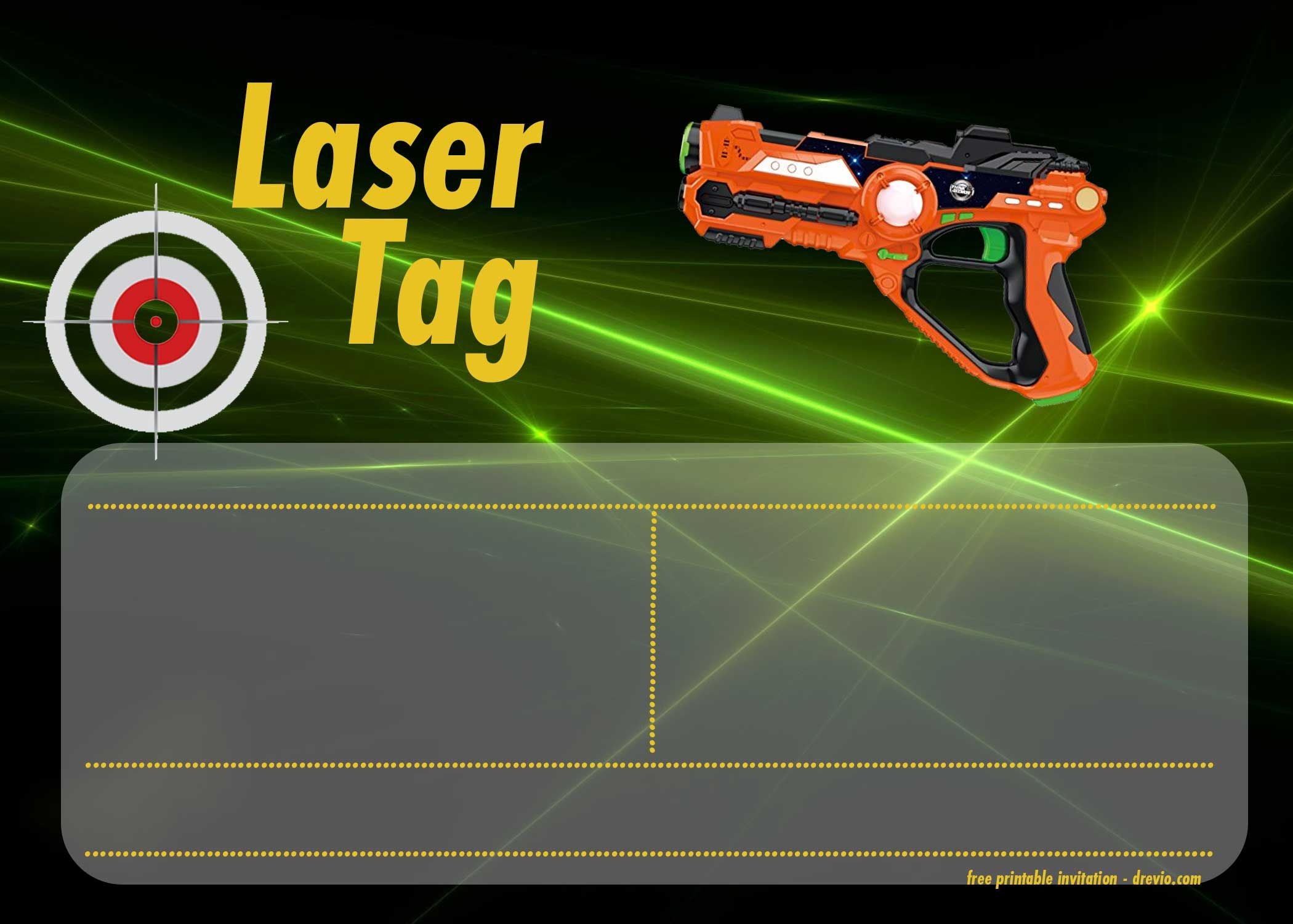 Free Printable Laser Tag Invitation Templates | Free Printable - Free Printable Laser Tag Invitation Template