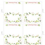 Free Printable Lemon Squeezy: Day 12: Place Cards | Christmas   Free Printable Christmas Tent Cards