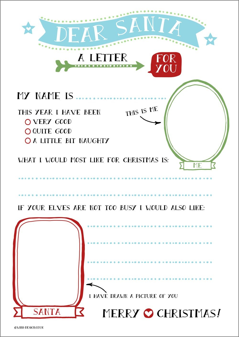 Free Printable Letter To Santa | Language | Santa Letter, Santa - Free Printable Dear Santa Stationary