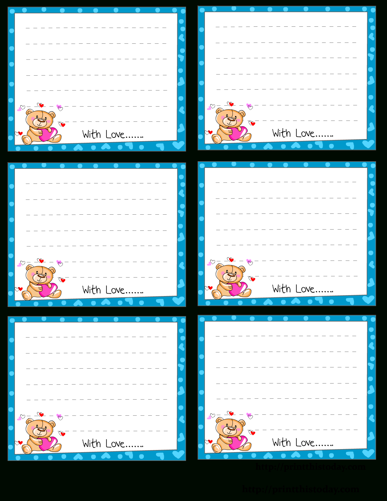 Free Printable Love Notes Stationery - Free Printable Winter Stationery