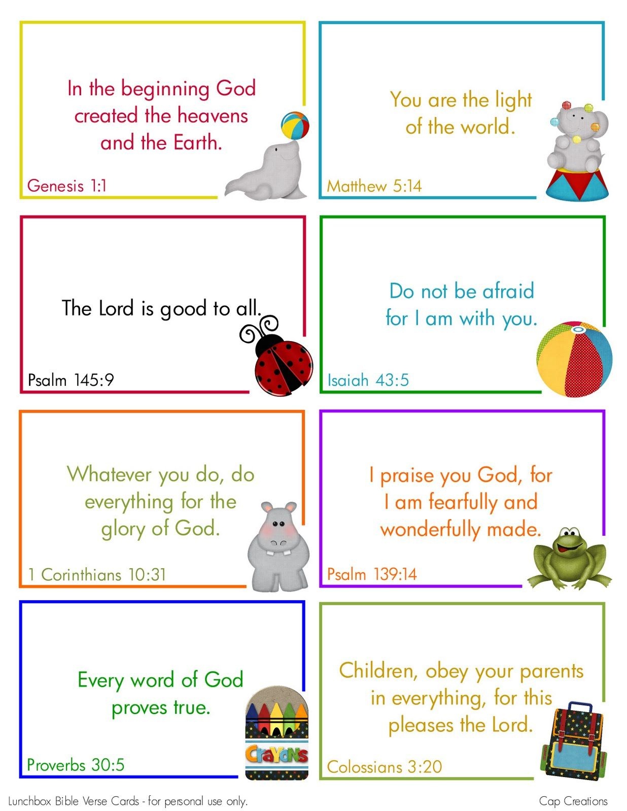 Free Printable Lunchbox Bible Verse Cards | Printables | Preschool - Free Printable Bible Verses For Children