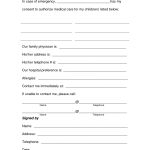 Free Printable Medical Consent Form | Free Medical Consent Form   Free Printable Daycare Forms For Parents