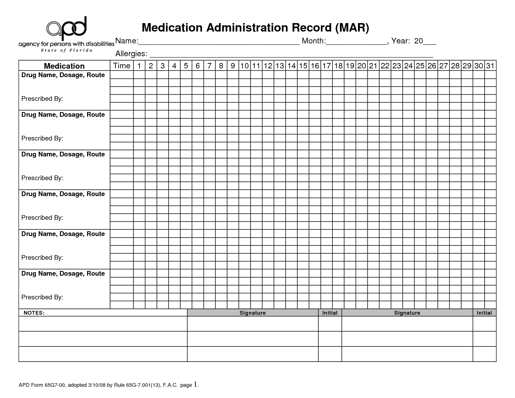 Free Printable Medication Administration Record | Work | Medication - Free Printable Medication Chart