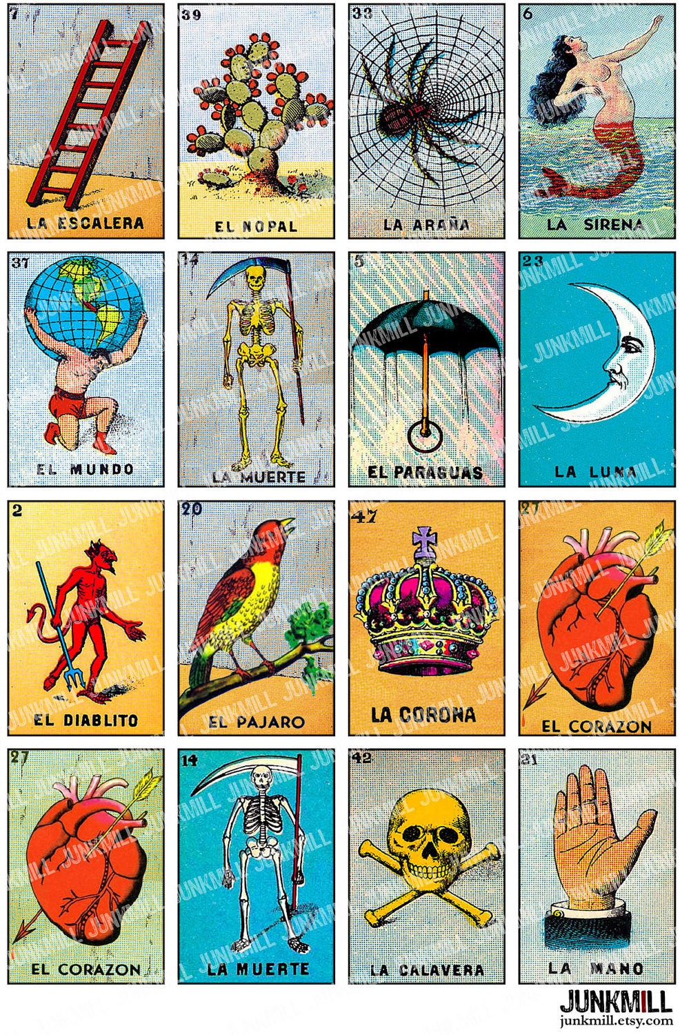Free Printable Mexican Loteria Cards - Printable Cards - Free Printable Loteria Cards