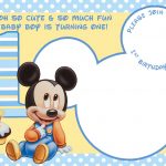 Free Printable Mickey Mouse Invitations   Exclusive | Free   Free Printable Baby Mickey Mouse Birthday Invitations