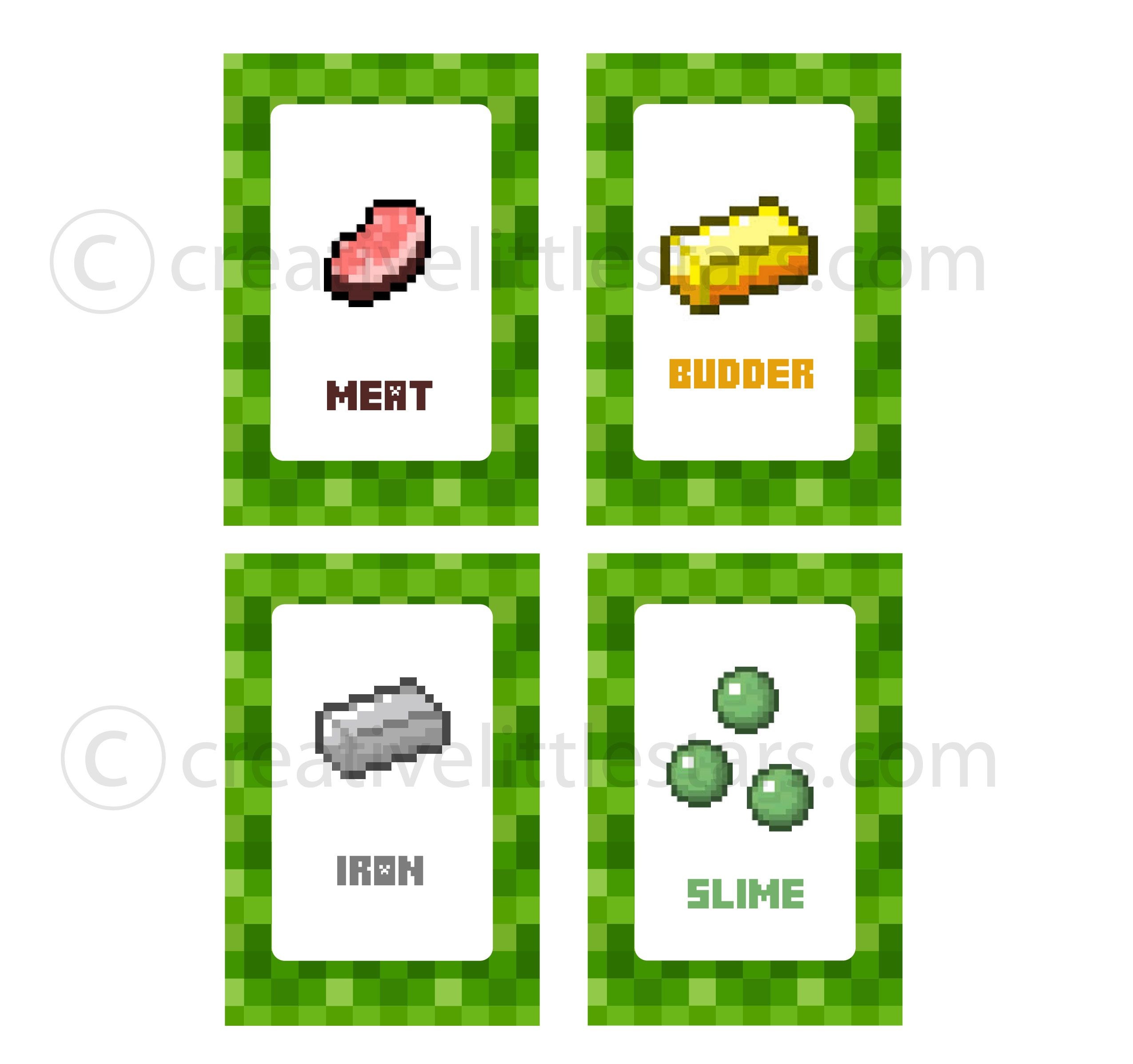Free Printable Minecraft Food Tent Labels - Bing Images | Minecraft - Free Printable Minecraft Food Labels