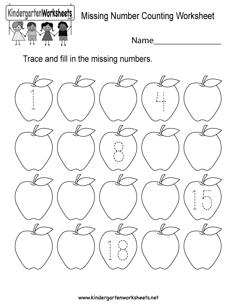 Free Printable Missing Number Counting Worksheet For Kindergarten - Free Printable Missing Number Worksheets