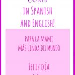 Free Printable Mother's Day Cards In Spanish And English | Mother's   Free Spanish Mothers Day Cards Printable