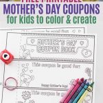 Free Printable Mothers Day Coupons For Kids To Color And Create   Free Printable Personalized Children&#039;s Books