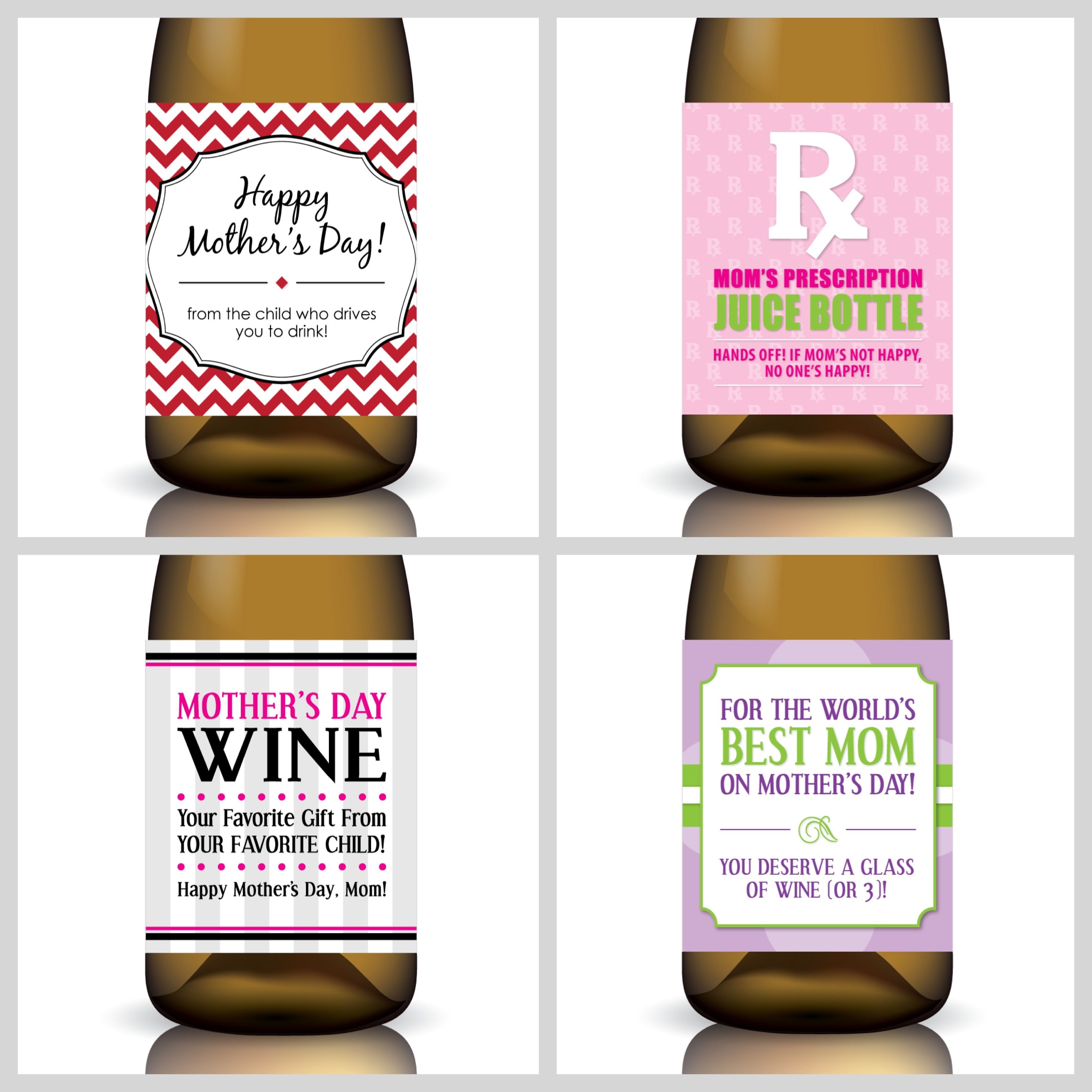 Free Printable Mother&amp;#039;s Day Wine Labelsgifted Labels | Gift - Free Printable Wine Labels With Photo