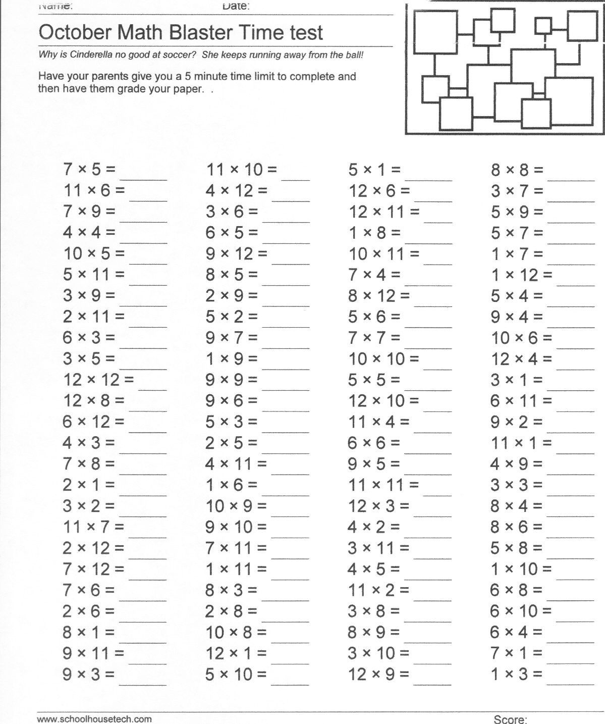 Free Printable Multiplication Worksheets | Scheer&amp;#039;s Buccaneers - Free Printable Multiplication Worksheets For 4Th Grade