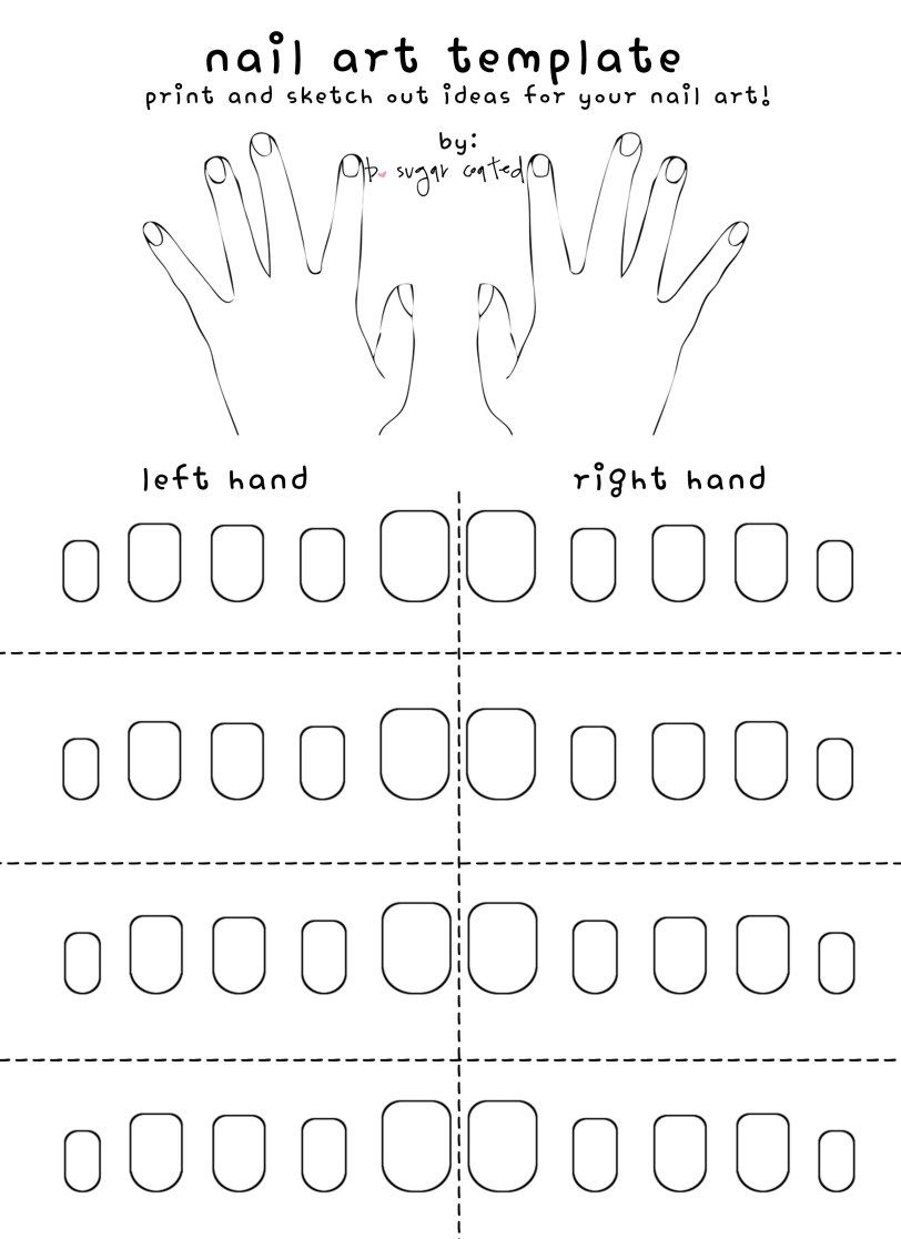 Free Printable Nail Art Template | Nails | Nail Art Stencils, Nail - Free Printable Nail Art Designs