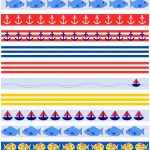 Free Printable Nautical Planner Stickers : Borders   Fake Masking   Free Printable Borders For Scrapbooking