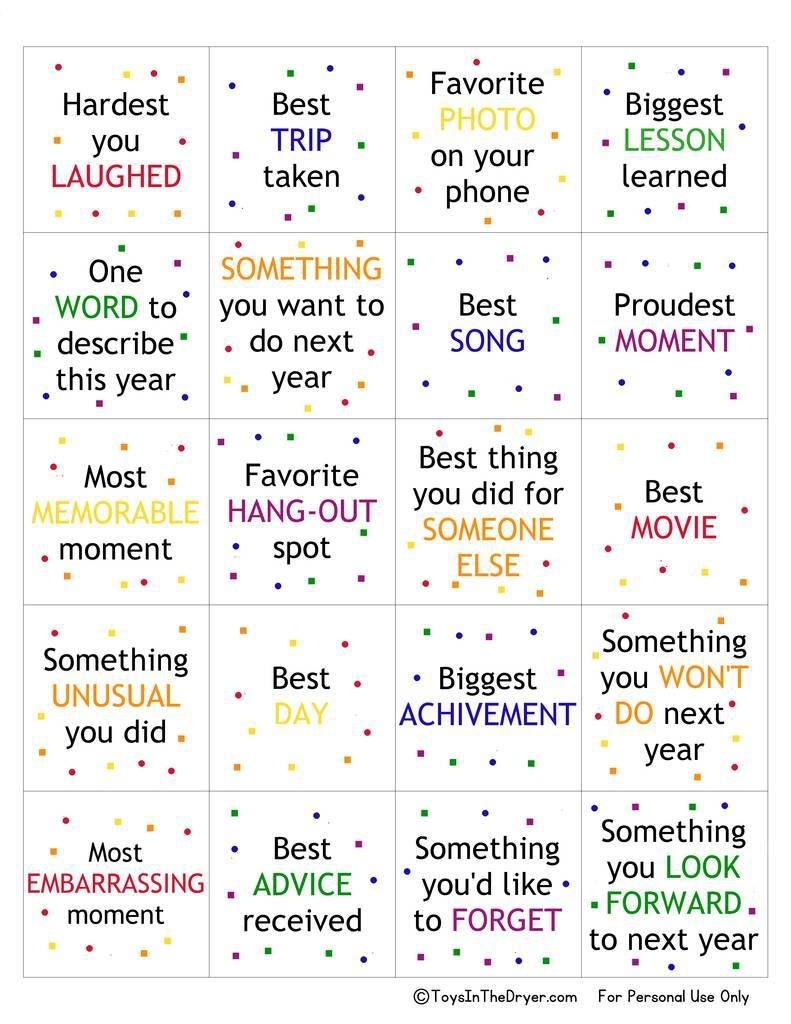Free Printable New Year&amp;#039;s Game | Party Ideas | New Year&amp;#039;s Games, New - Free Printable Games For Adults