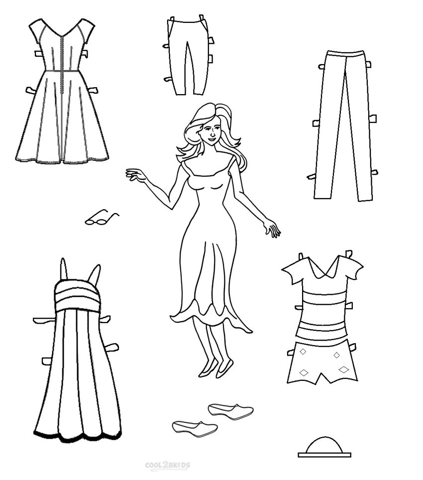 Free Printable Paper Doll Templates | Cool2Bkids - Printable Paper Dolls To Color Free