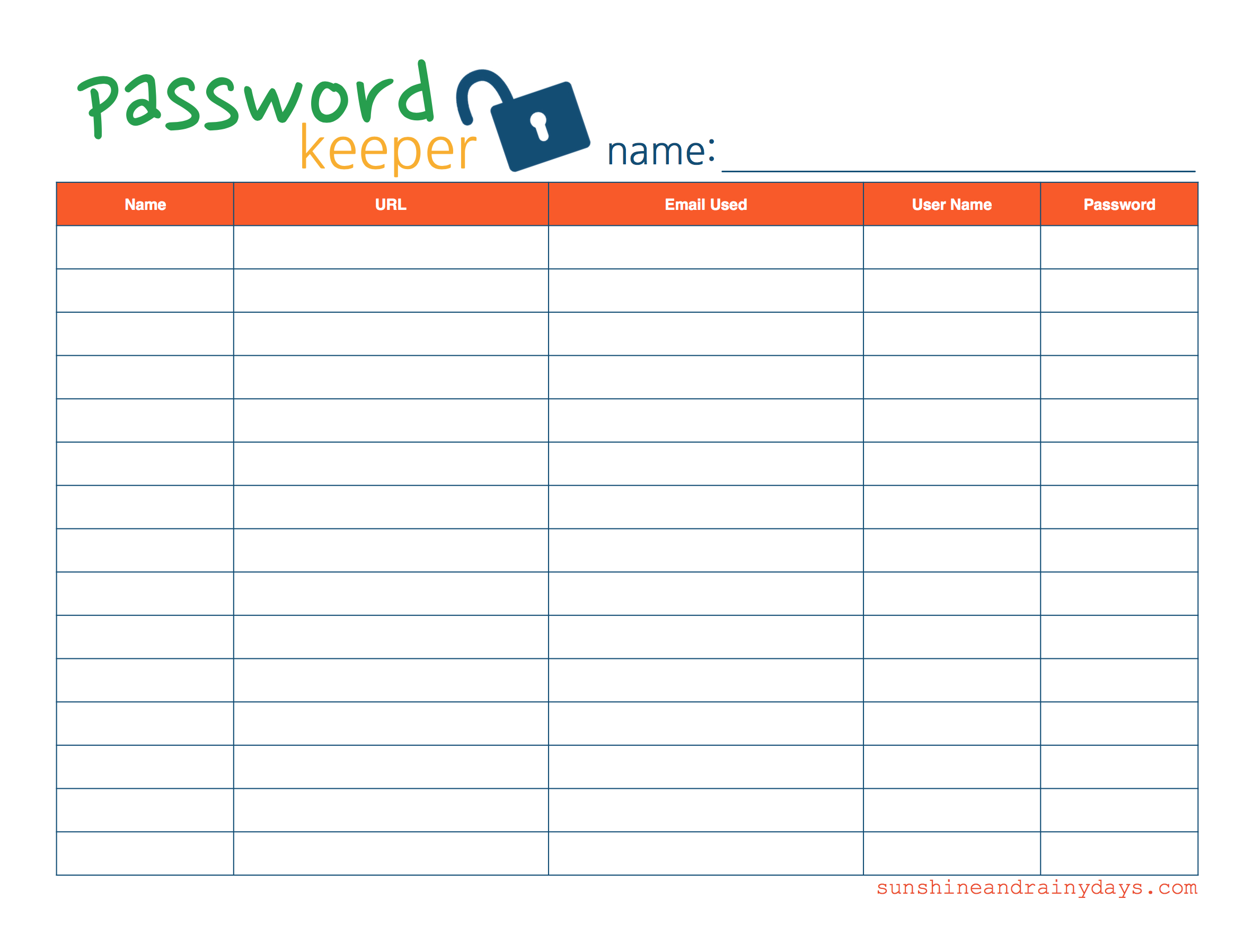 Free Printable Password Organizer (73+ Images In Collection) Page 2 - Free Printable Password Organizer