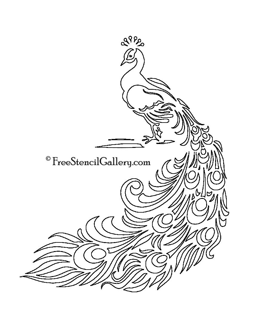 Free Printable Peacock Template | Free Stencil Gallery | Artsy - Free Printable Peacock Pictures