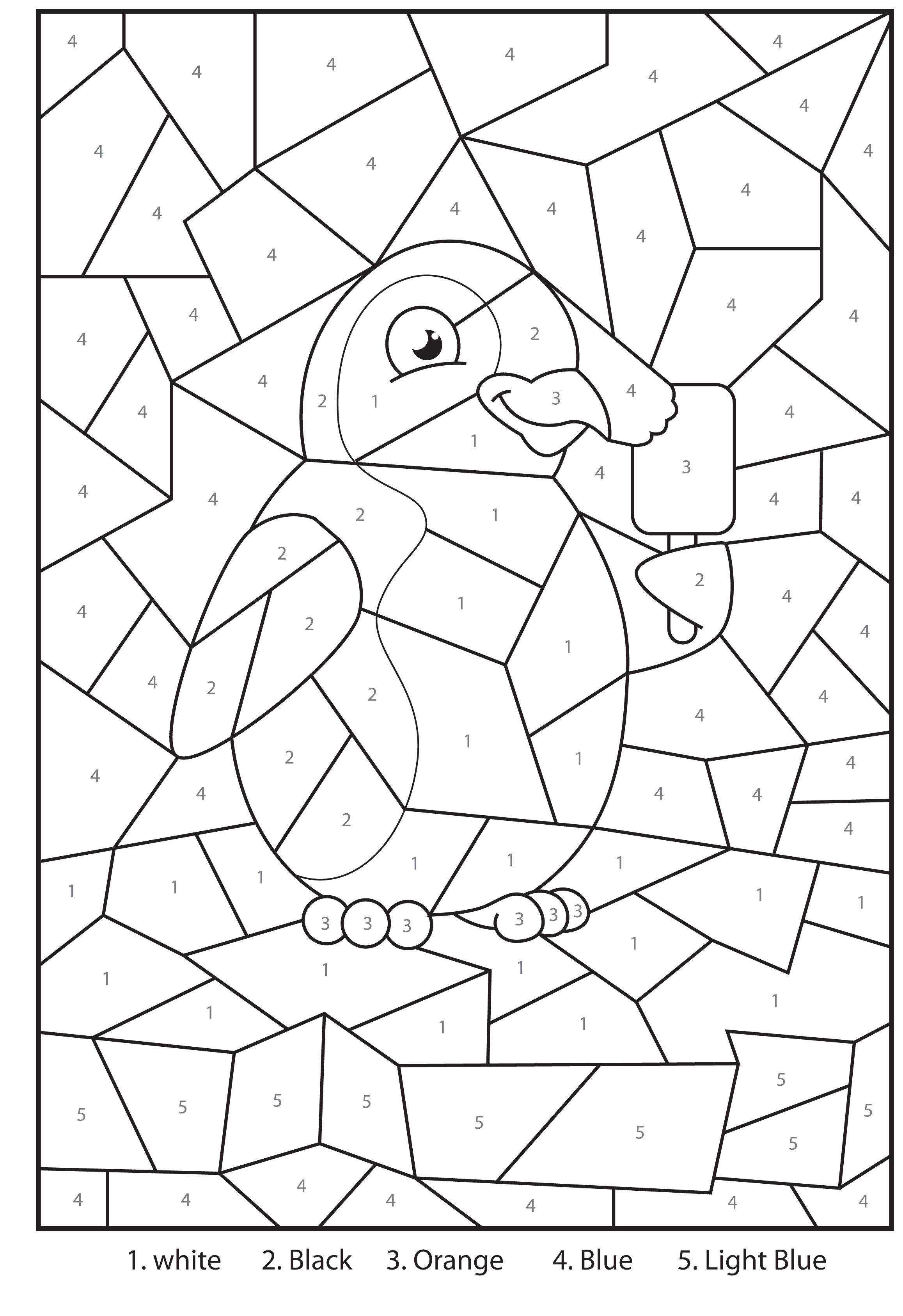 Free Printable Penguin At The Zoo Colournumbers Activity For - Free Printable Activities For Kids