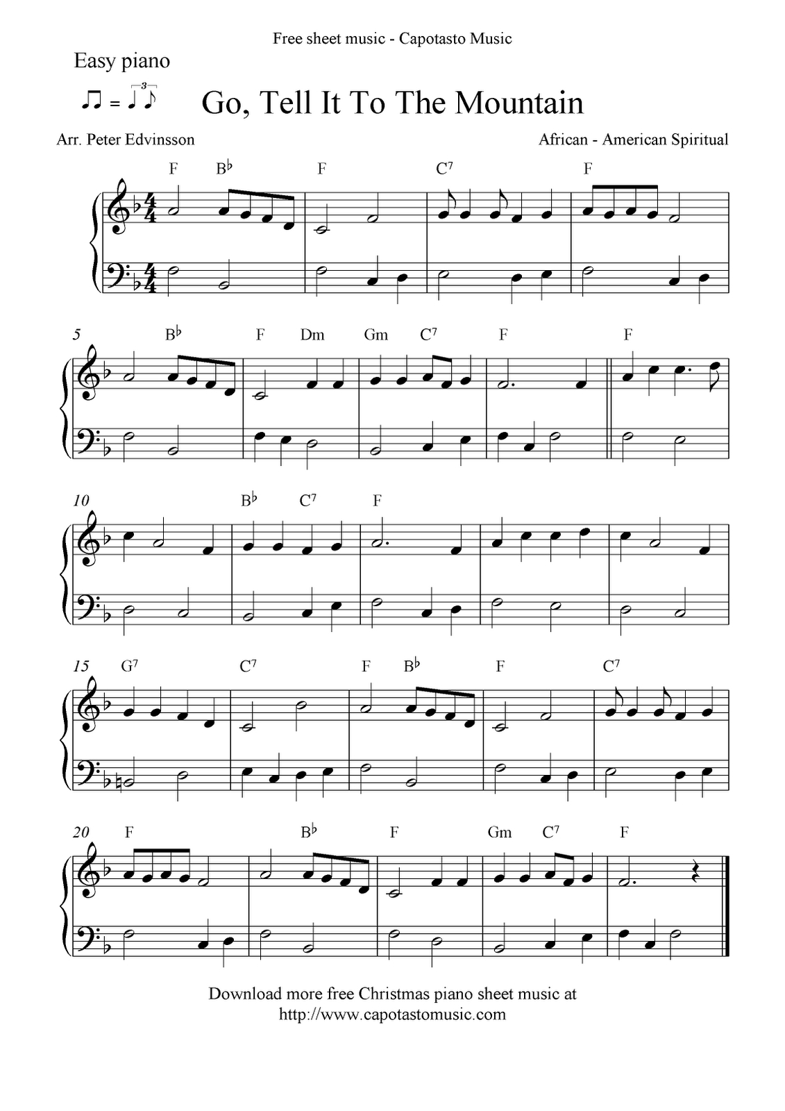 Free Printable Piano Sheet Music | Free Sheet Music Scores: Easy - Free Printable Piano Pieces