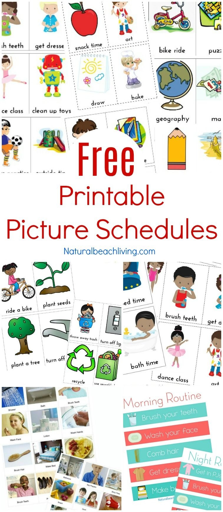 Free Printable Picture Schedule Cards - Visual Schedule Printables - Free Printable Picture Schedule For Preschool