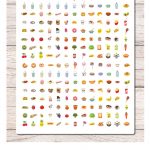Free Printable Planner Stickers: Mini Food Icons   I Use These In My   Free Printable Icons