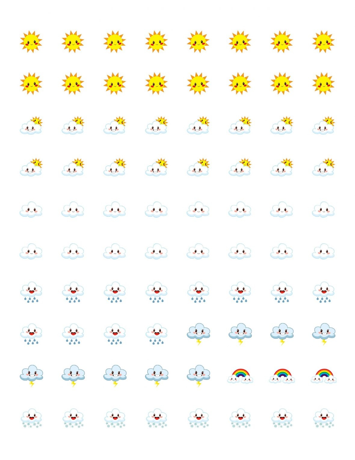 Free Printable Planner Stickers - Weather Icons | Mini Van Dreams - Free Printable Icons
