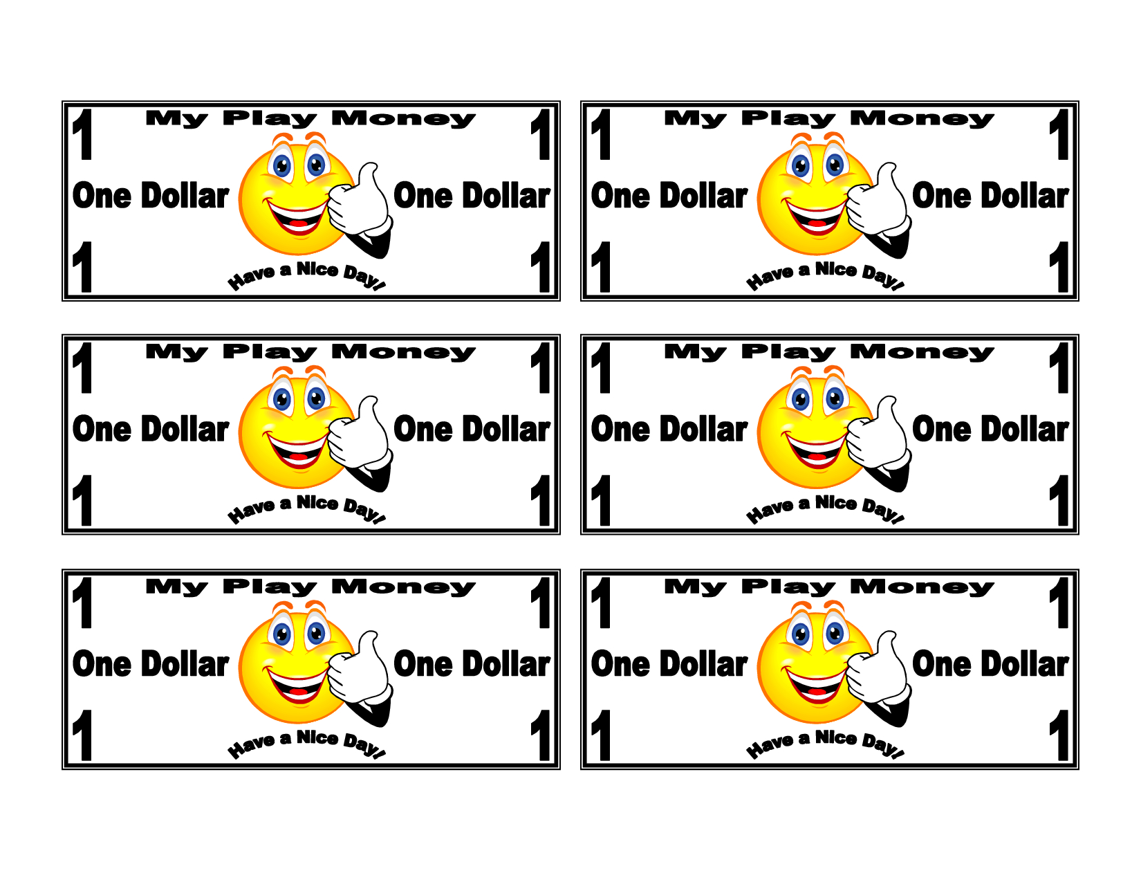 Free Printable Play Money | Printable Money Template Play Money Kids - Free Printable Money For Kids
