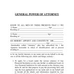 Free Printable Power Of Attorney Form (Generic)   Free Printable Power Of Attorney Forms Online