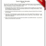 Free Printable Power Of Attorney, Revocation Legal Forms | Free   Free Printable Revocation Of Power Of Attorney Form
