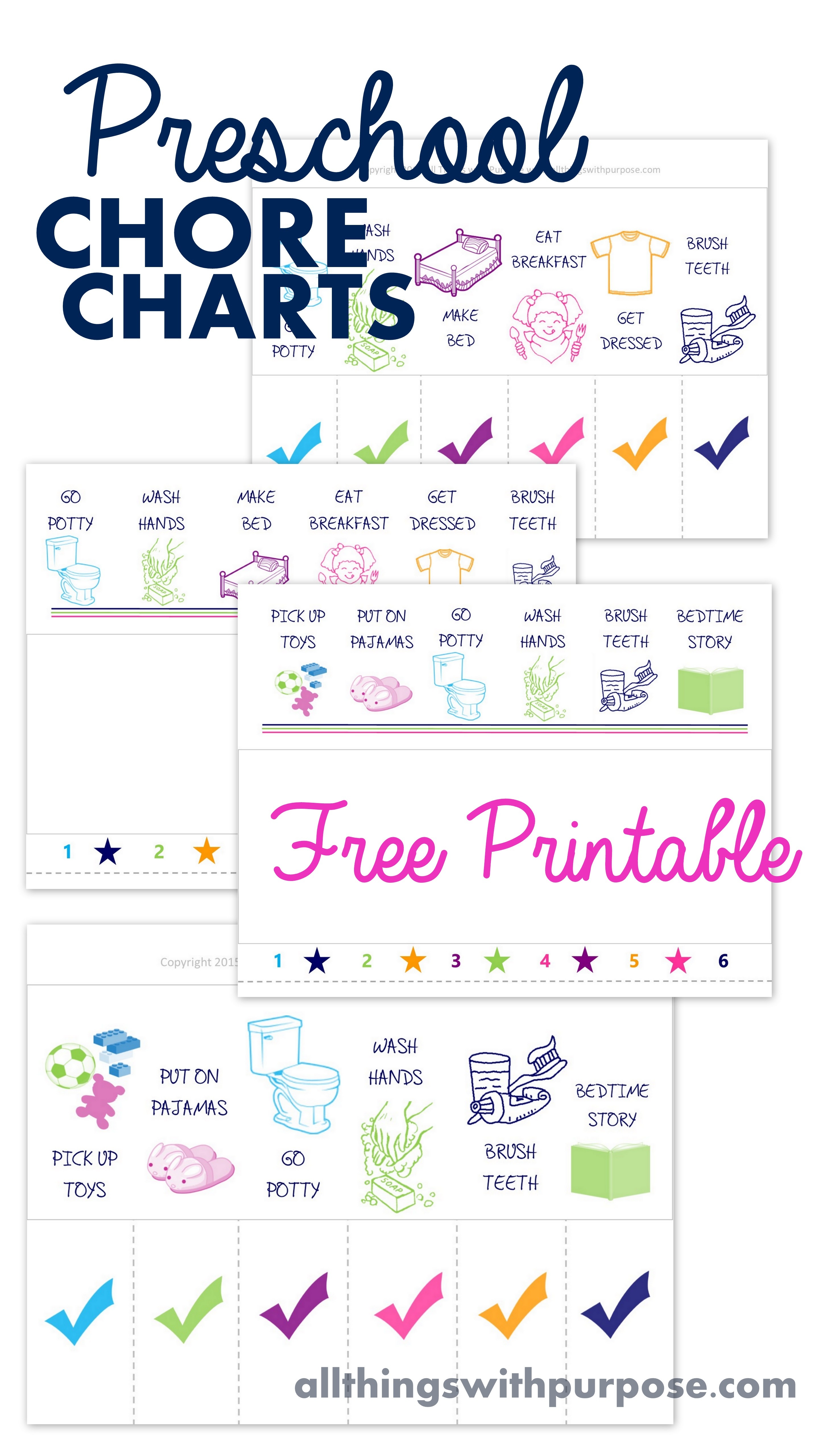 Free Printable Preschool Chore Charts - Free Printable Chore Chart Ideas