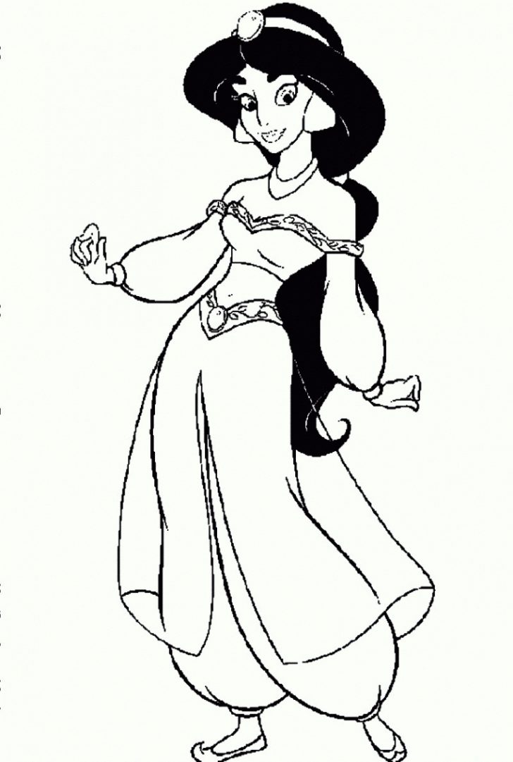 Free Printable Princess Jasmine Coloring Pages