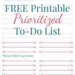 Free Printable Prioritized To Do List   Free Printable To Do Lists To Get Organized