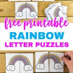 Free Printable Rainbow Upper And Lowercase Letter Matching Puzzles   Free Printable Rainbow Letters