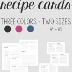 Free Printable : Recipe Cards | A Cup Of Sprinkles | Recipes From A   Free Printable Recipes
