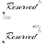Free Printable Reserved Seating Signs For Your Wedding Ceremony   Free Printable Wedding Signs