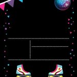 Free Printable Roller Skating Invitation | Invites | Birthday   Free Printable Skateboard Birthday Party Invitations
