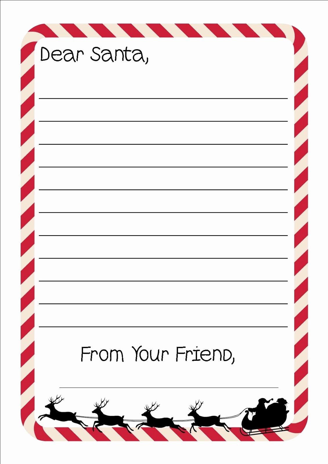 Free Printable Santa Letter Paper | Free Printables - Free Printable Santa Letter Paper