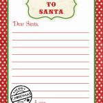 Free Printable Santa Letterhead Paper Letter To Santa Free Printable   Free Printable Santa Letter Paper