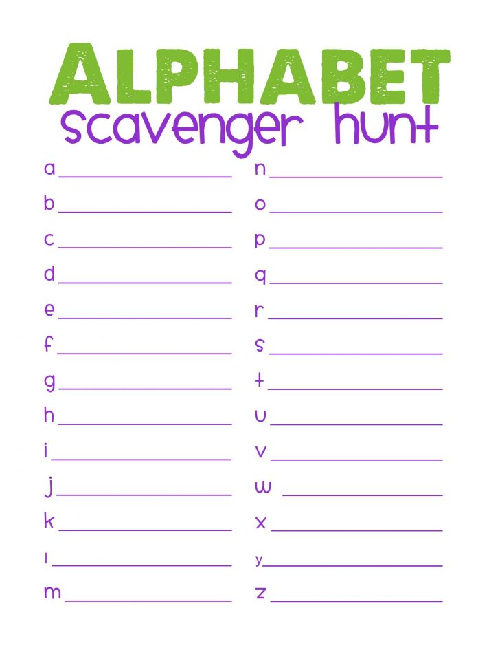 Free Printable Scavenger Hunt For Kids