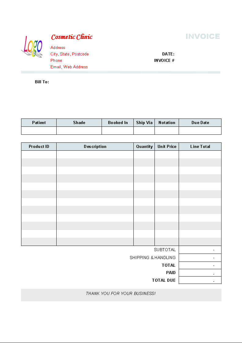 Free Printable Service Invoice Template Free Lawn Service | Invoice - Free Bill Invoice Template Printable