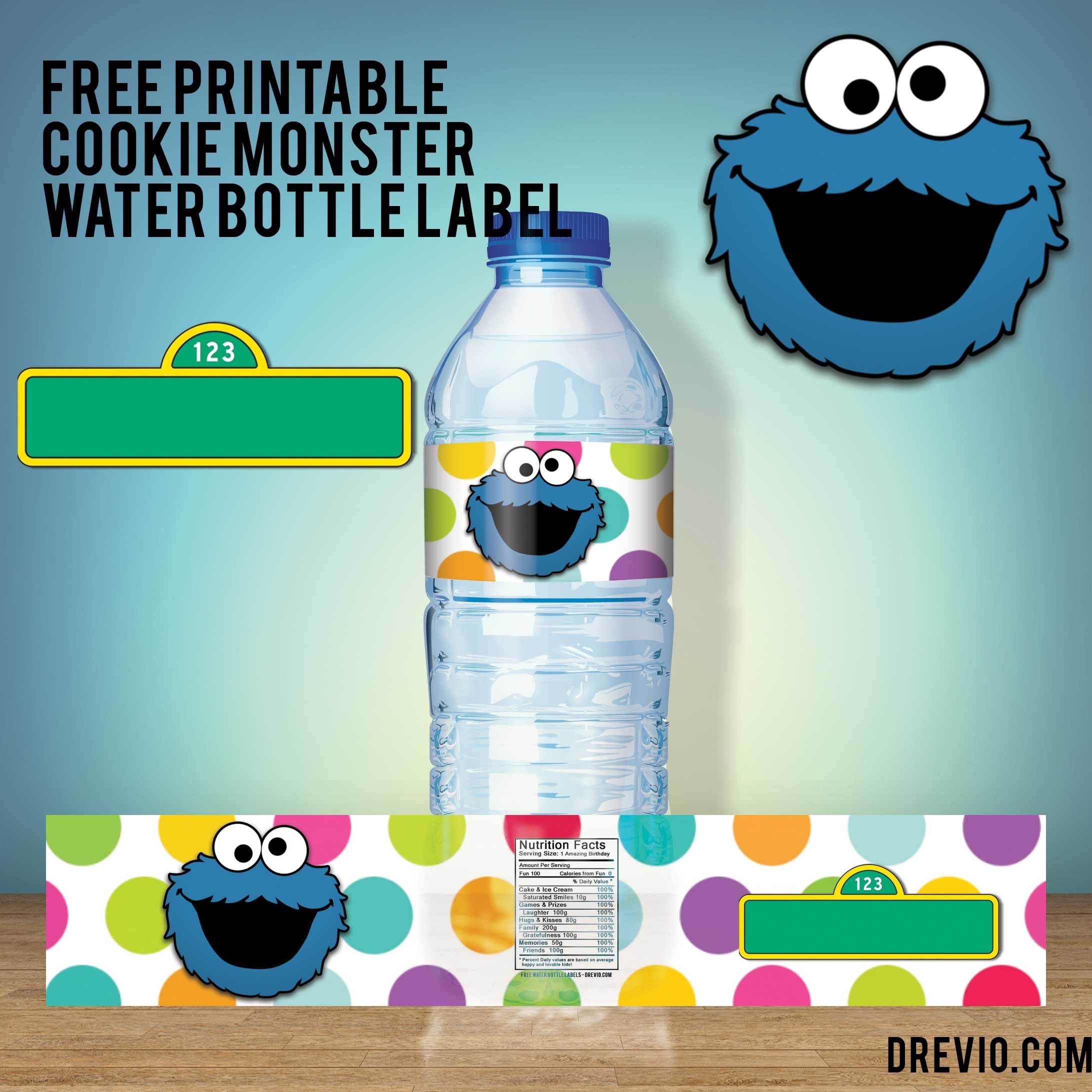 Free Printable Sesame Street Water Bottle Labels - Our Best - Free Printable Water Bottle Labels For Birthday