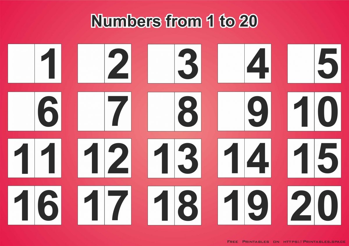 Free Printable Sheet For Learning Numbers From 1 To 20 - Free Printables - Free Printable Numbers 1 20
