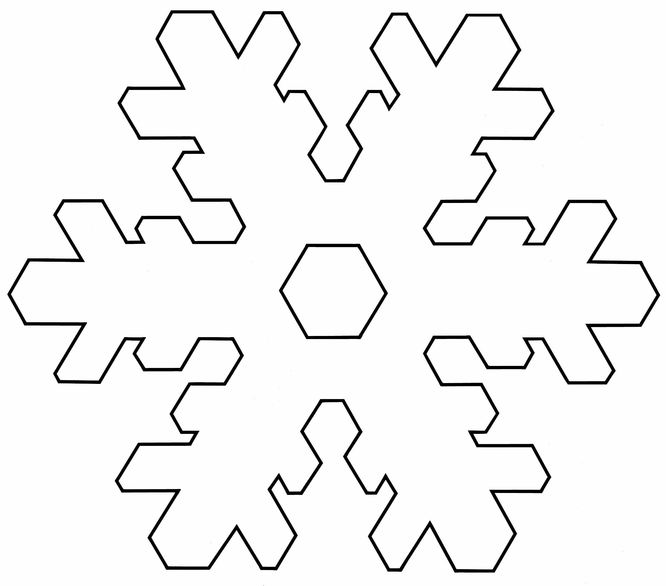 Free Printable Snowflake Templates. Paper Snowflake Pattern - Free Printable Snowflakes